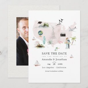 Save The Date Photo de mariage de destination en Floride aux Éta