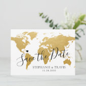 Save The Date Photo de mariage de destination Enregistrer la dat (Debout devant)