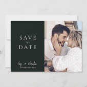 Save The Date Photo de mariage de destination verte Enregistrer  (Devant)