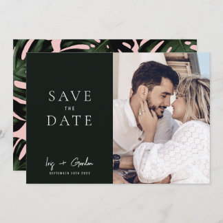 Save The Date Photo de mariage de destination verte Enregistrer