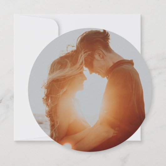 Save The Date Photo de mariage de disque vinyle romantique (Dos)