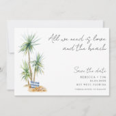 Save The Date Photo de mariage de Key West Florida Beach (Devant)