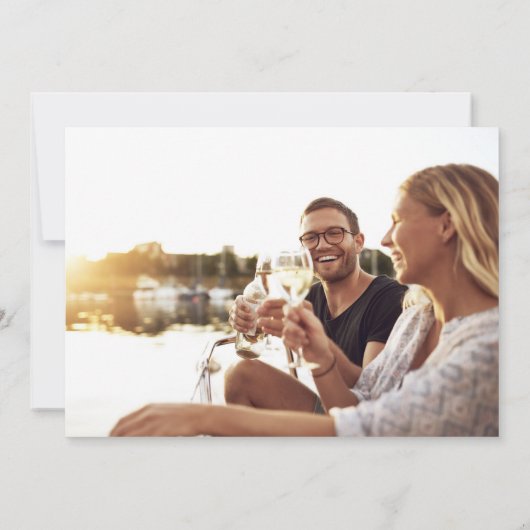 Save The Date Photo de mariage de la plage tropicale Enregistrer (Dos)