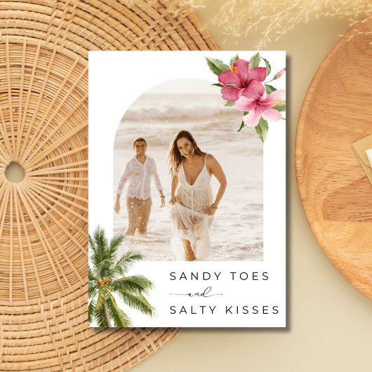 Save The Date Photo de mariage de la plage tropicale Enregistrer