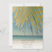 Save The Date Photo de mariage de la plage tropicale Enregistrer (Devant)