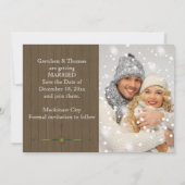 Save The Date Photo de mariage de Noël à retenir (Dos)