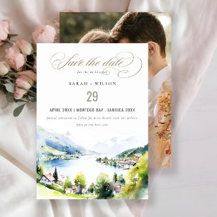 Save The Date Photo de mariage de paysage de Lungern Suisse