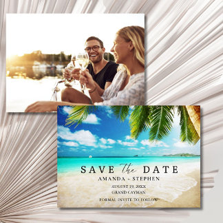 Save The Date Photo de mariage de plage de destination tropicale