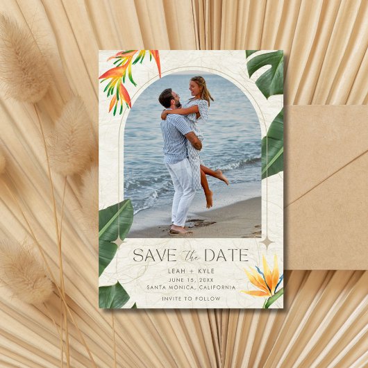 Save The Date Photo de mariage de plage tropicale