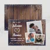 Save The Date Photo de mariage de vacances de flocon de neige en (Devant / Derrière)