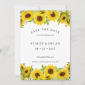 Save The Date Photo de mariage du jardin de tournesol (Devant)