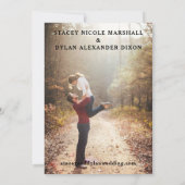 Save The Date Photo de mariage du jardin de tournesol (Dos)