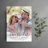 Save The Date Photo de mariage écriture calligraphique