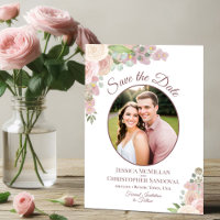 Photo de mariage élégant boho floral rose tendre