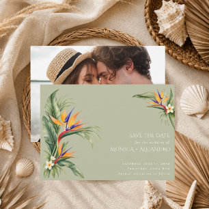 Save The Date Photo de mariage élégant sur une destination de pl