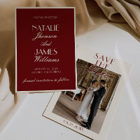 Photo de mariage élégante crème de Bourgogne vieil