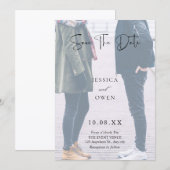 Save The Date Photo de mariage esthétique (Devant / Derrière)