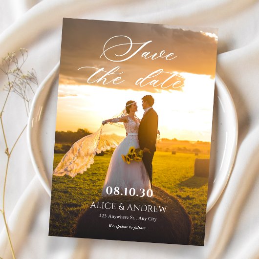 Save The Date Photo de mariage esthétique
