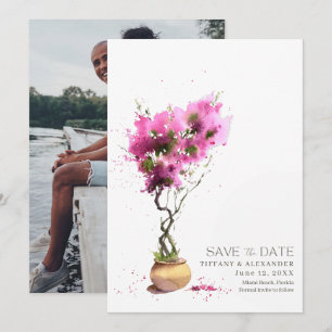 Save The Date Photo de mariage estival en destination de vacance