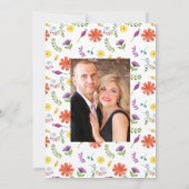 Save The Date Photo de mariage floral aquarelle Fiesta (Dos)