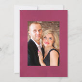 Save The Date Photo de mariage floral Marsala et rose (Dos)
