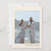 Save The Date Photo de mariage floral rustique boho d'automne (Dos)