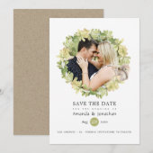 Save The Date Photo de mariage forestier aquarelle rustique (Devant / Derrière)