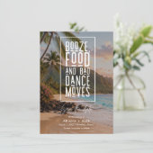 Save The Date Photo de mariage fun à Hawaii (Debout devant)