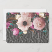 Save The Date Photo de mariage géométrique floral photographique (Dos)