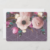 Save The Date Photo de mariage géométrique floral photographique (Dos)