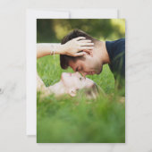 Save The Date Photo de mariage hivernal en forêt rustique (Dos)