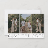Save The Date Photo de mariage horizontal avec écriture minimali (Devant)