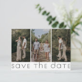Save The Date Photo de mariage horizontal avec écriture minimali (Debout devant)