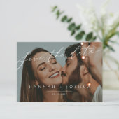 Save The Date Photo de mariage horizontal avec écriture minimali (Debout devant)