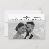 Save The Date Photo de mariage horizontal avec monogramme callig (Devant)