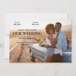 Save The Date Photo de mariage minimaliste moderne 