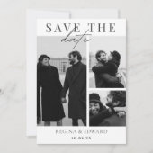 Save The Date Photo de mariage minimaliste moderne monochrome  (Devant)