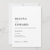 Save The Date Photo de mariage minimaliste moderne monochrome  (Dos)