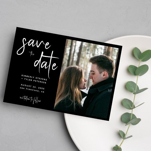 Save The Date Photo de mariage moderne 