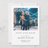 Save The Date Photo de mariage moderne (Devant)