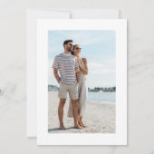 Save The Date Photo de mariage moderne boho noir et blanc de fle (Dos)