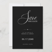 Save The Date Photo de mariage noir de luxe (Devant)