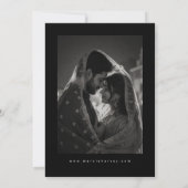 Save The Date Photo de mariage noir de luxe (Dos)