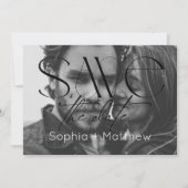 Save The Date Photo de mariage noir et blanc (Devant)