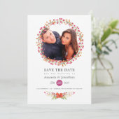 Save The Date Photo de mariage printanier de fleurs sauvages à l (Debout devant)