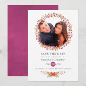 Save The Date Photo de mariage printanier de fleurs sauvages à l (Devant / Derrière)