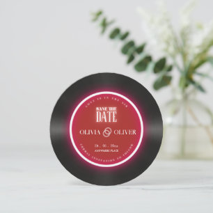 Save The Date photo de mariage romantique de disque vinyle 
