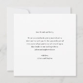 Save The Date Photo de mariage simple et moderne avec écriture m (Dos)