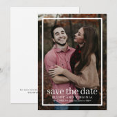 Save The Date Photo de mariage simple moderne (Devant / Derrière)