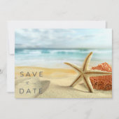 Save The Date Photo de mariage sur la plage côtière (Devant)